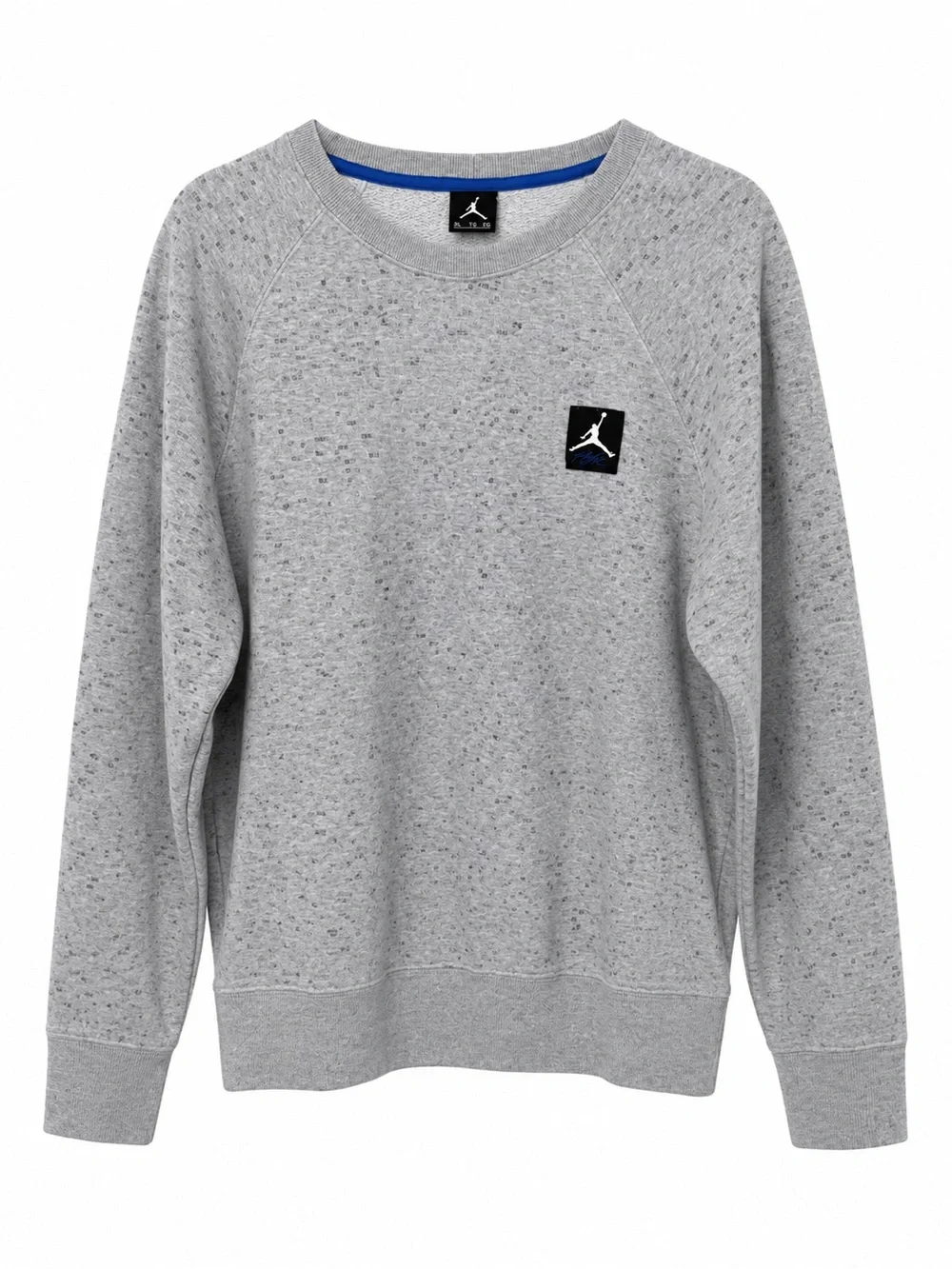 Jordan Flight Men’s XL Gray Speckled Crewneck Sweatshirt Jumpman Cotton Blend